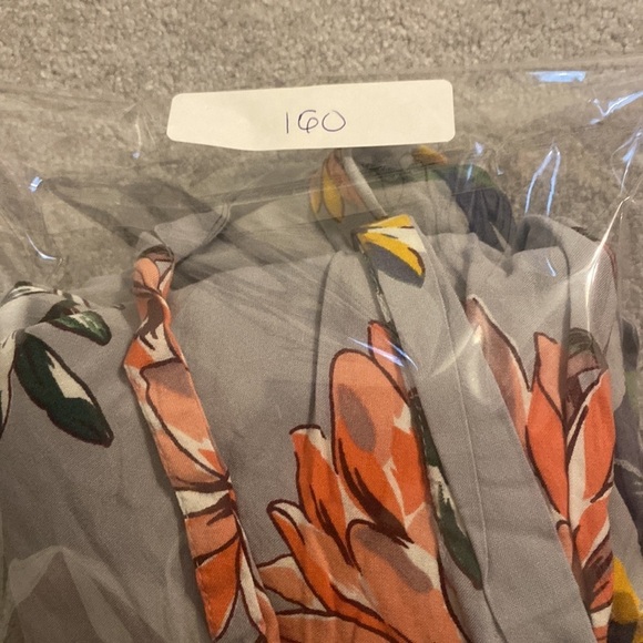 Patrons Of Peace Small Floral Belt Wide Leg Pleated Pants Tropical Boho Hippie - Picture 12 of 12